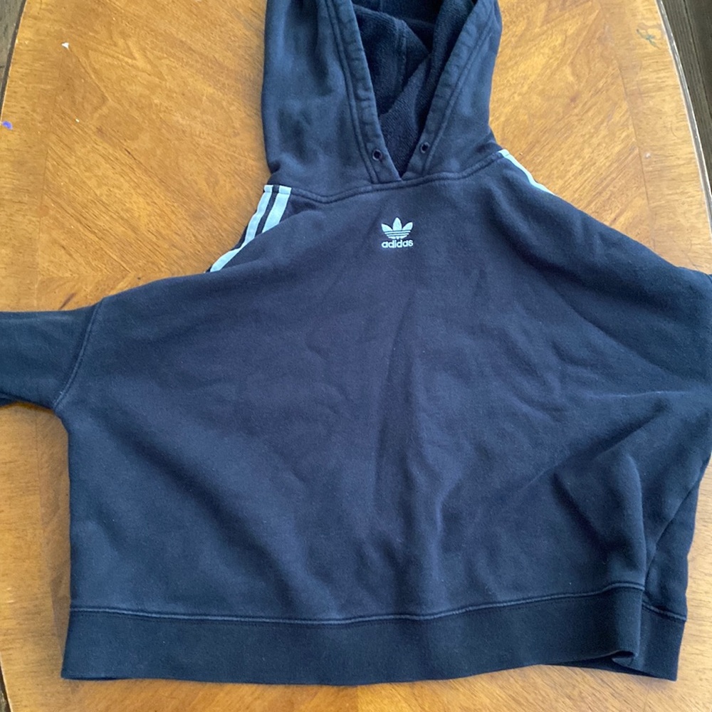 adidas cropped hoodie size small